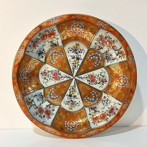 Vintage Daher Orange Flower Tinware Serving Bowl